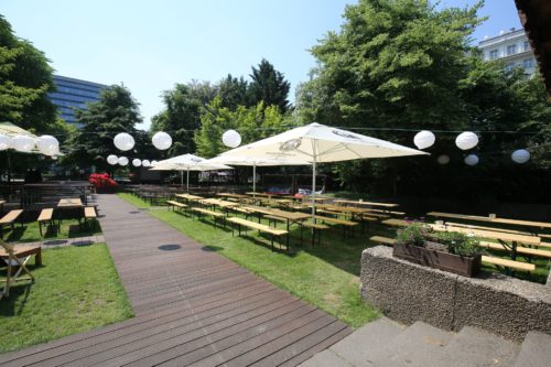 Biergarten mieten in Berlin Friedrichshain - Partyraum mit Tanzfläche